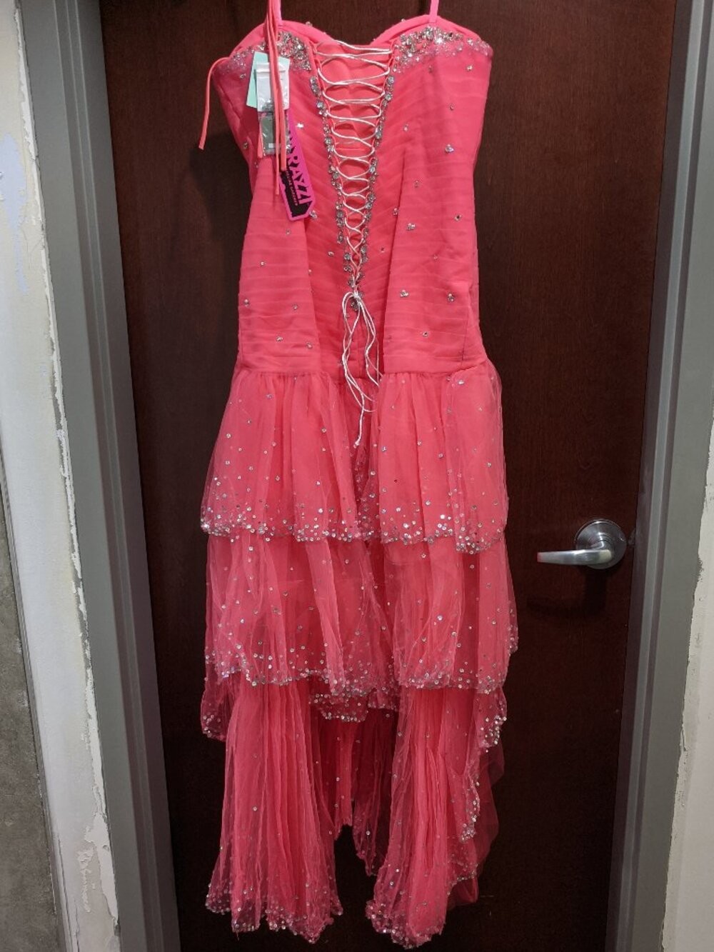 Mori Lee Flaunt 91043 Size 14 Pink Prom Dress - Picture 4 of 6